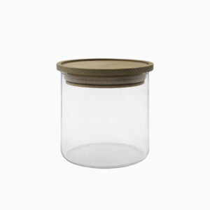 Merle - Opbevaringsglas med låg af bøgetræ