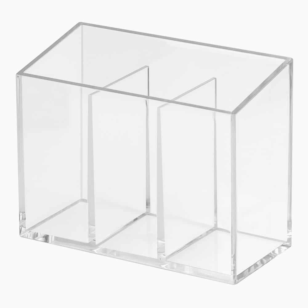 Organizer Med Tre Rum Transparent 13cm 6cm 5cm Nora