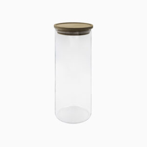 Merle - Opbevaringsglas med låg af bøgetræ