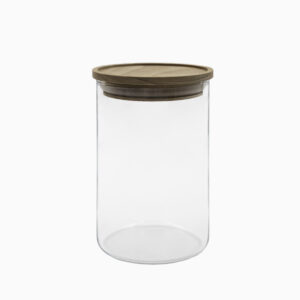 Merle - Opbevaringsglas med låg af bøgetræ