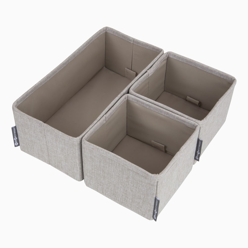 Skuffeinddeler (sæt med 3 stk.) - Beige - 29cm x 29cm x 11cm - Carrie