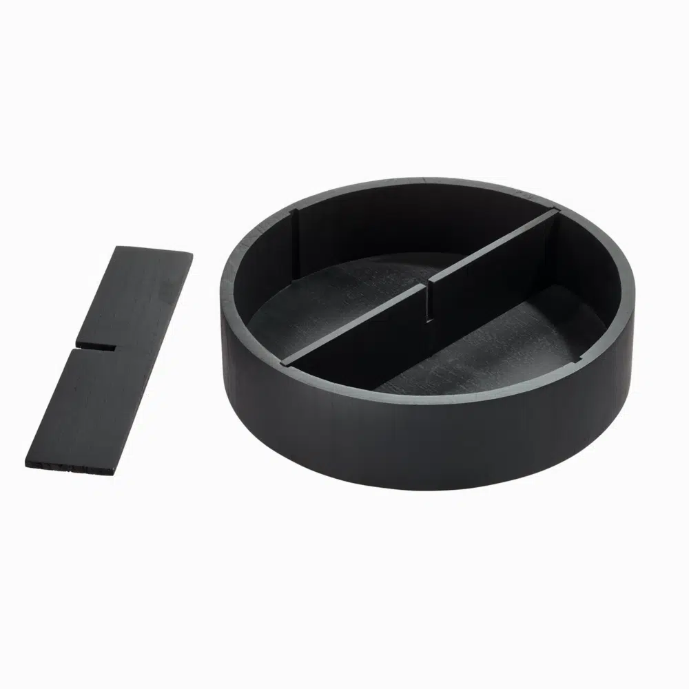 The Home Edit – Turntable i kejsertræ med rum (sort)