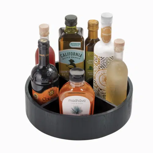 The Home Edit – Turntable i kejsertræ med rum (sort)