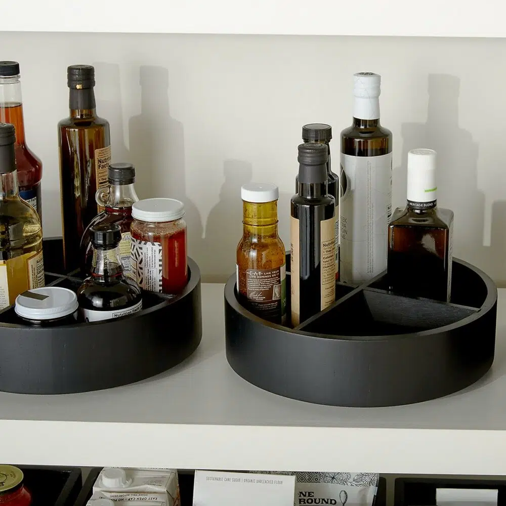 The Home Edit – Turntable i kejsertræ med rum (sort)