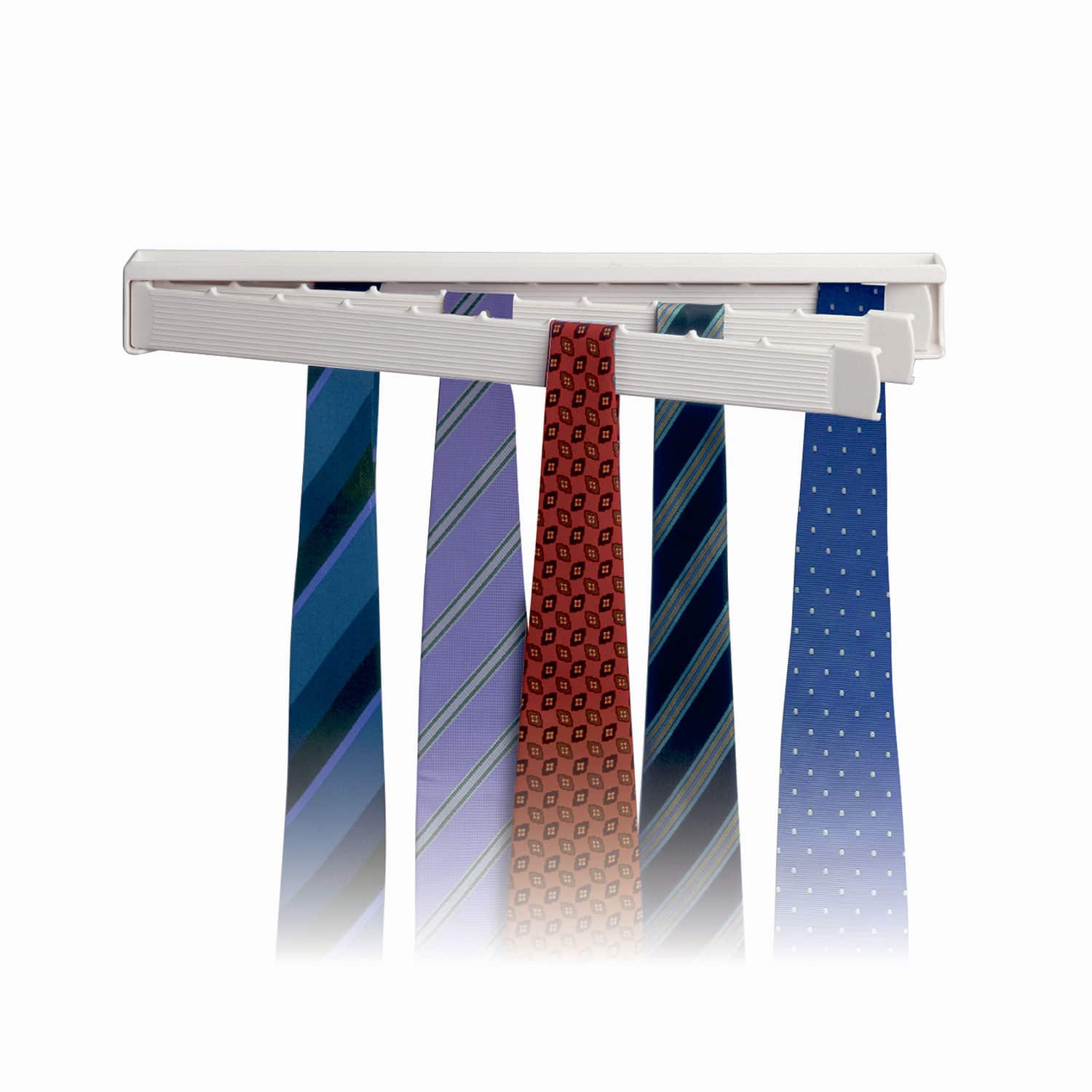 Slipseholder til vægmontering – Hvid – 43cm x 5cm x 5cm – Kim