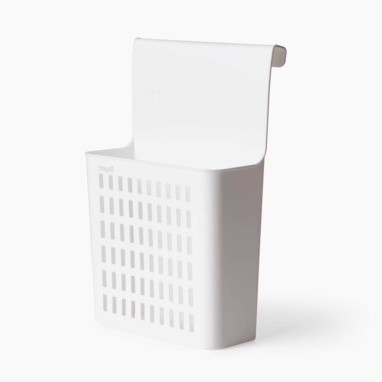 Opbevaringskurv til låge – Hvid – 24,1cm x 11,5cm x 35,5cm – Nanna