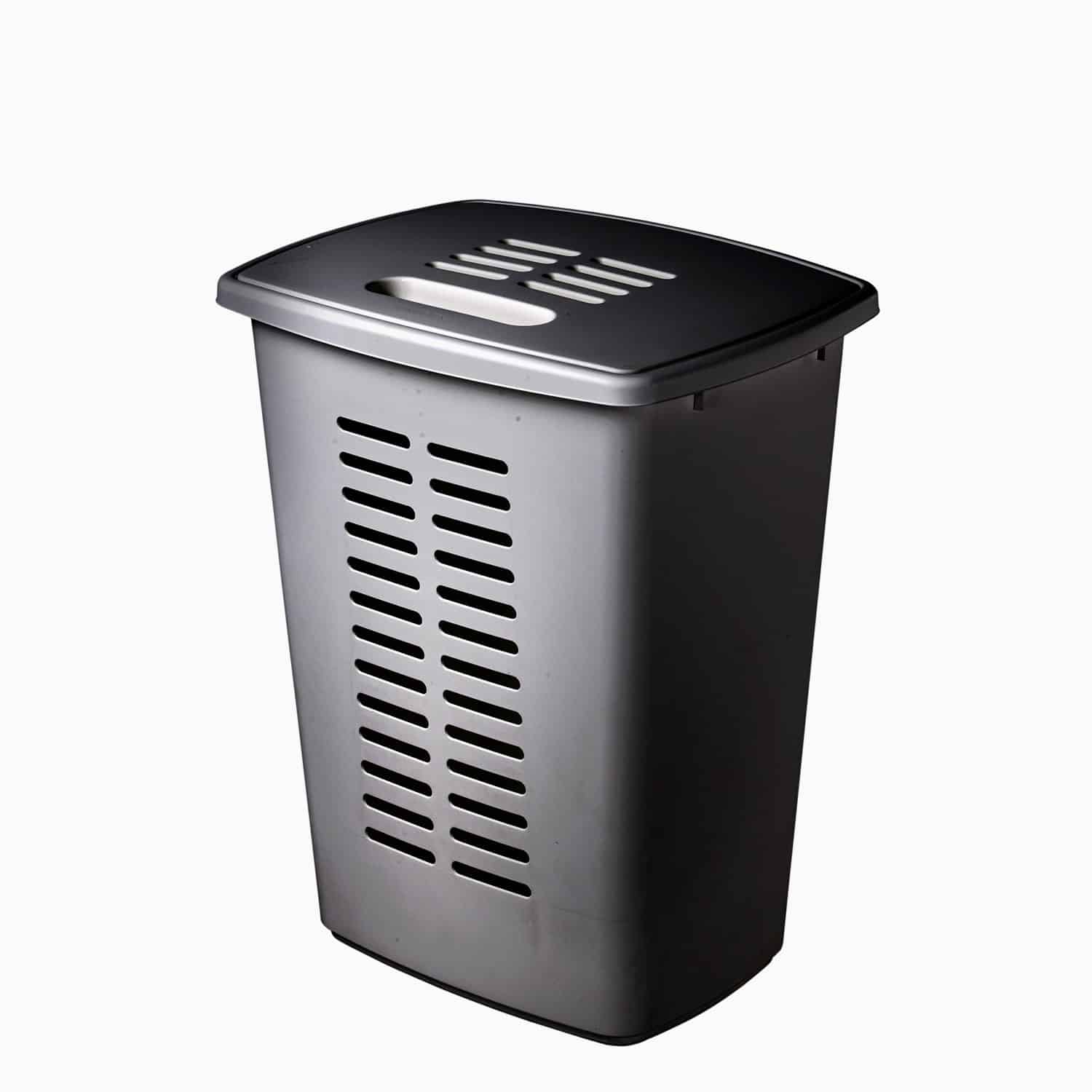 Vasketøjskurv (2 farver) – Sort – 49cm x 38cm x 60cm – Sidsel
