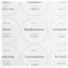 Rosalia - Runde etiketter til krydderiglas (2 varianter)