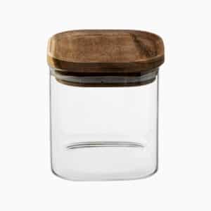 Mina - Opbevaringsglas med låg af akacietræ (4 størrelser)