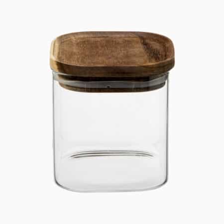 Mina – Opbevaringsglas med låg af akacietræ (4 størrelser)