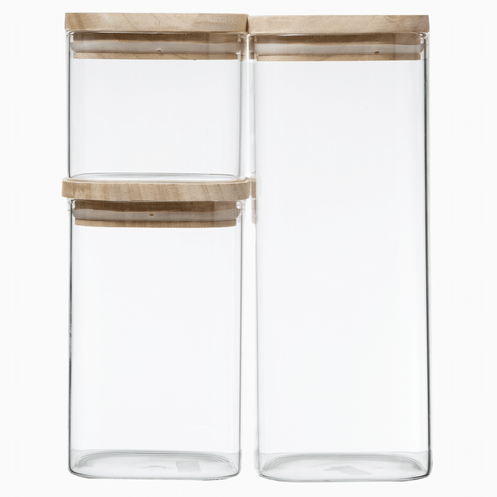 Flora – Opbevaringsglas med trælåg