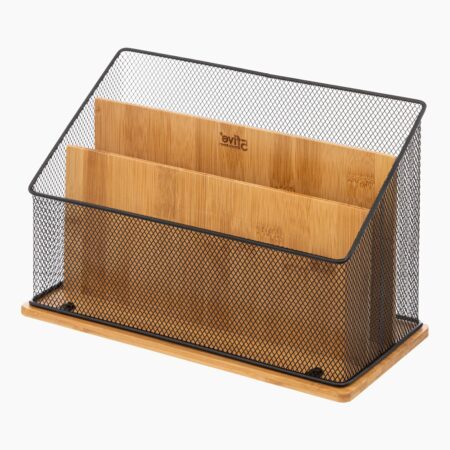Brooklyn – Skrivebord organizer i bambus og metal