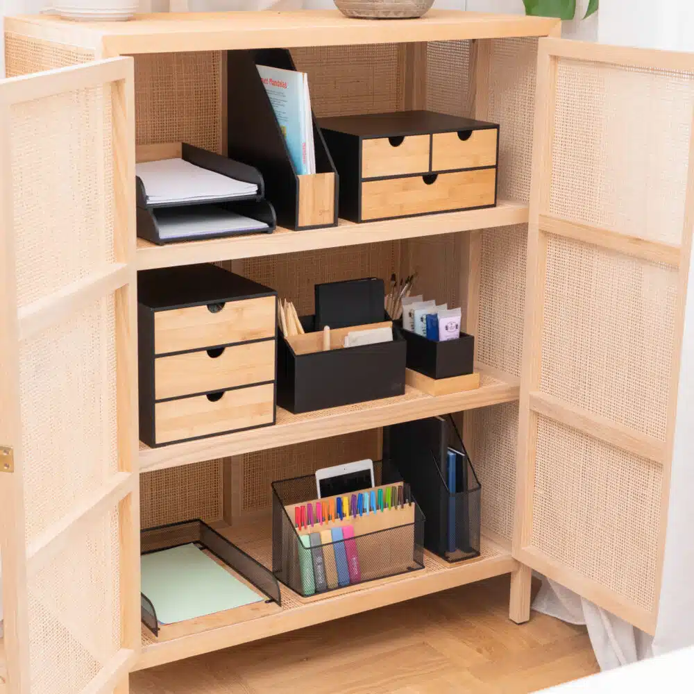 Brooklyn – Skrivebord organizer i bambus og metal