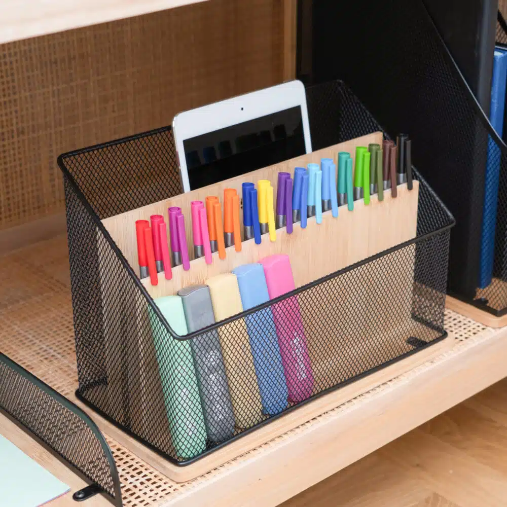 Brooklyn – Skrivebord organizer i bambus og metal