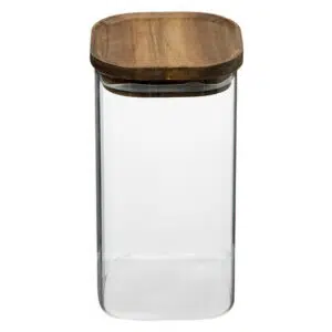 Mina - Opbevaringsglas med låg af akacietræ (4 størrelser)