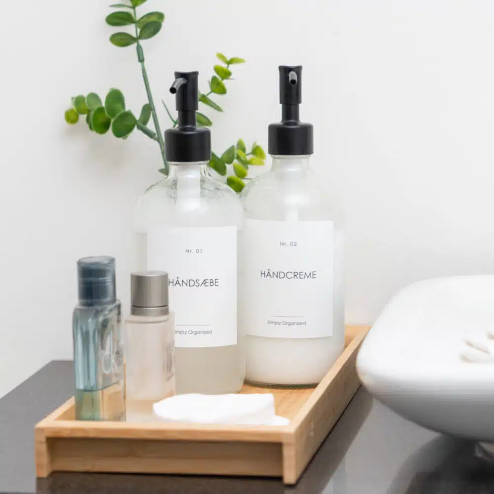 Freja – Sæbedispenser i glas, 450 ml (4 pumpevarianter)
