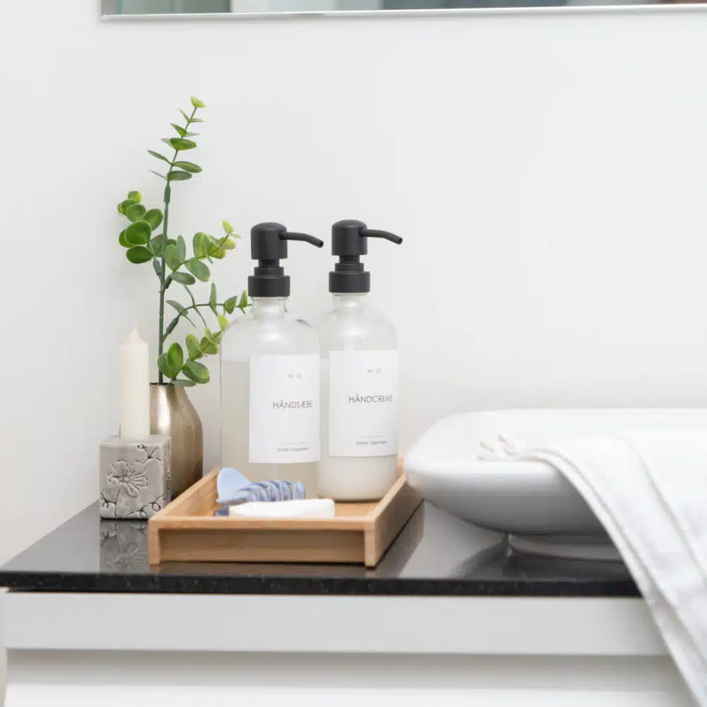 Freja – Sæbedispenser i glas, 450 ml (4 pumpevarianter)