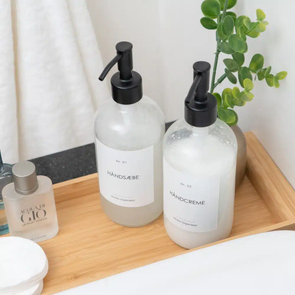 Freja – Sæbedispenser i glas, 450 ml (4 pumpevarianter)