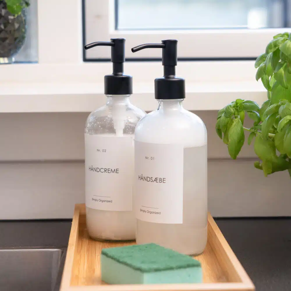 Freja – Sæbedispenser i glas, 450 ml (4 pumpevarianter)