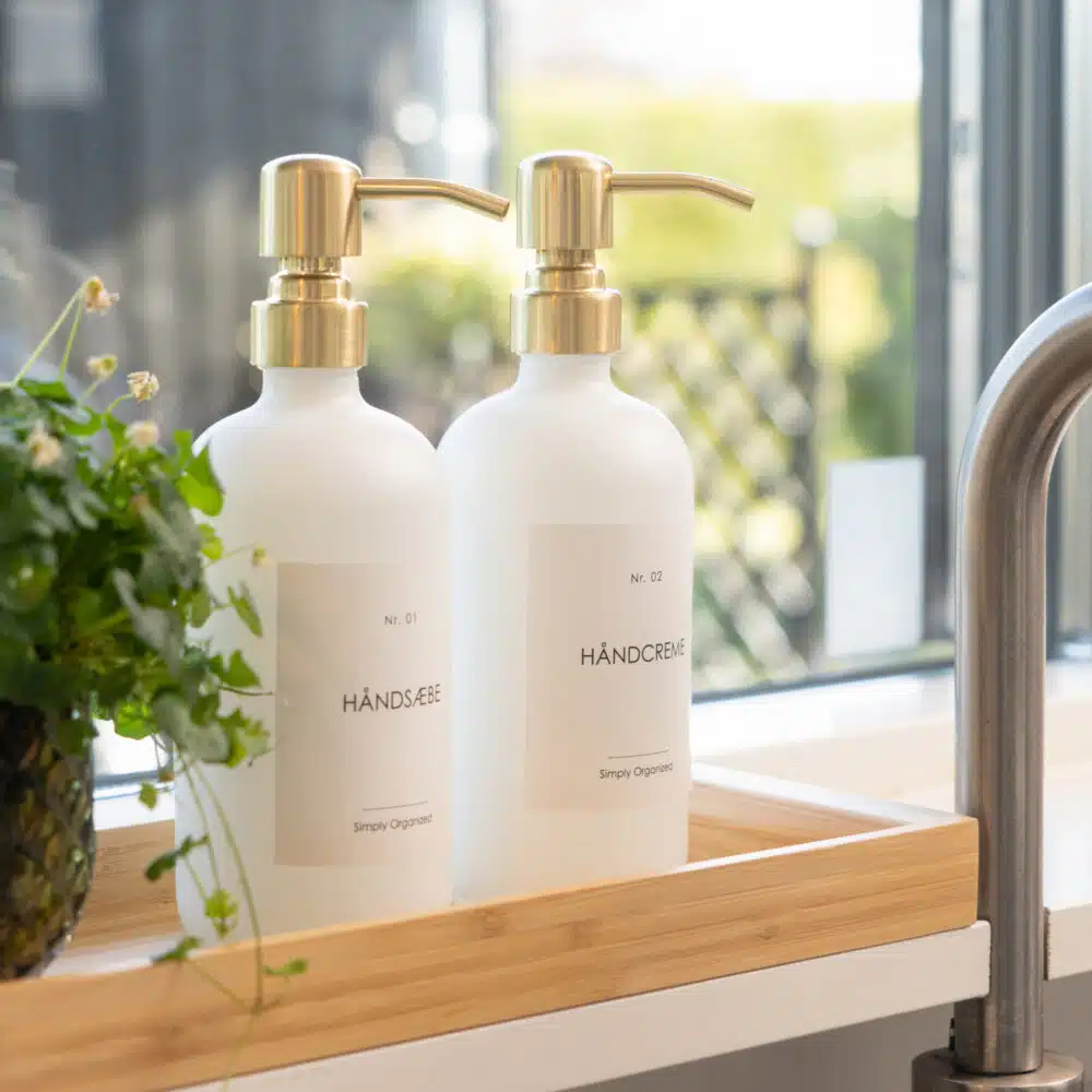 Freja – Sæbedispenser i glas, 450 ml (4 pumpevarianter)