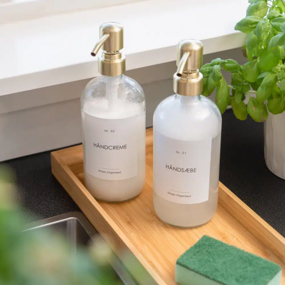 Freja – Sæbedispenser i glas, 450 ml (4 pumpevarianter)