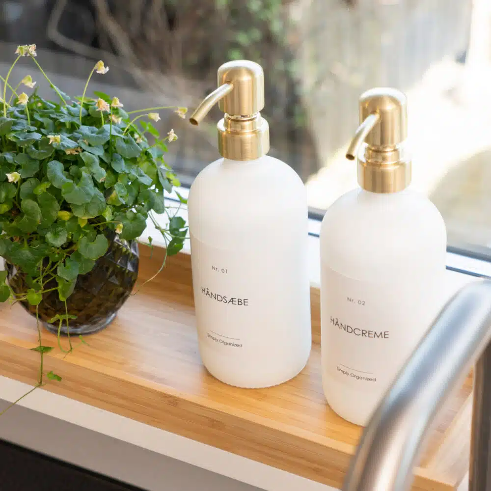 Freja – Sæbedispenser i glas, 450 ml (4 pumpevarianter)