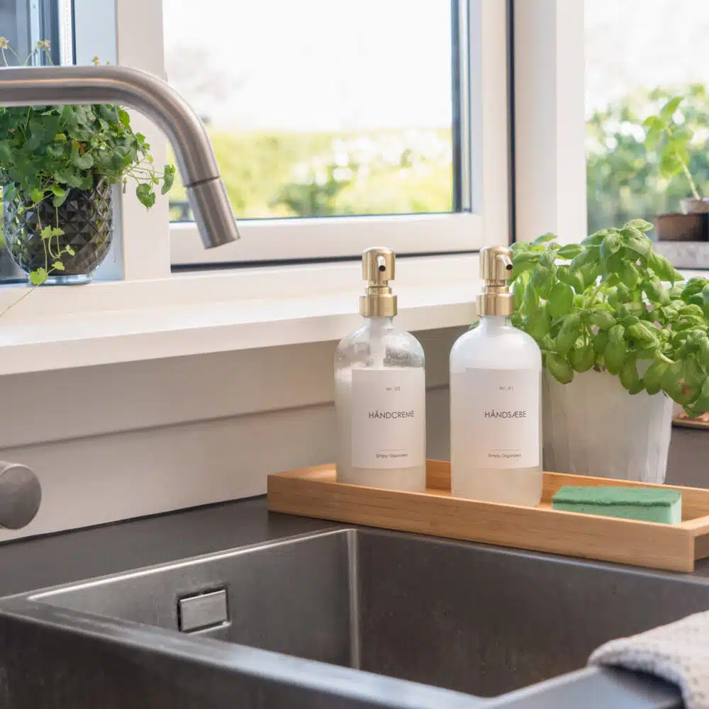 Freja – Sæbedispenser i glas, 450 ml (4 pumpevarianter)