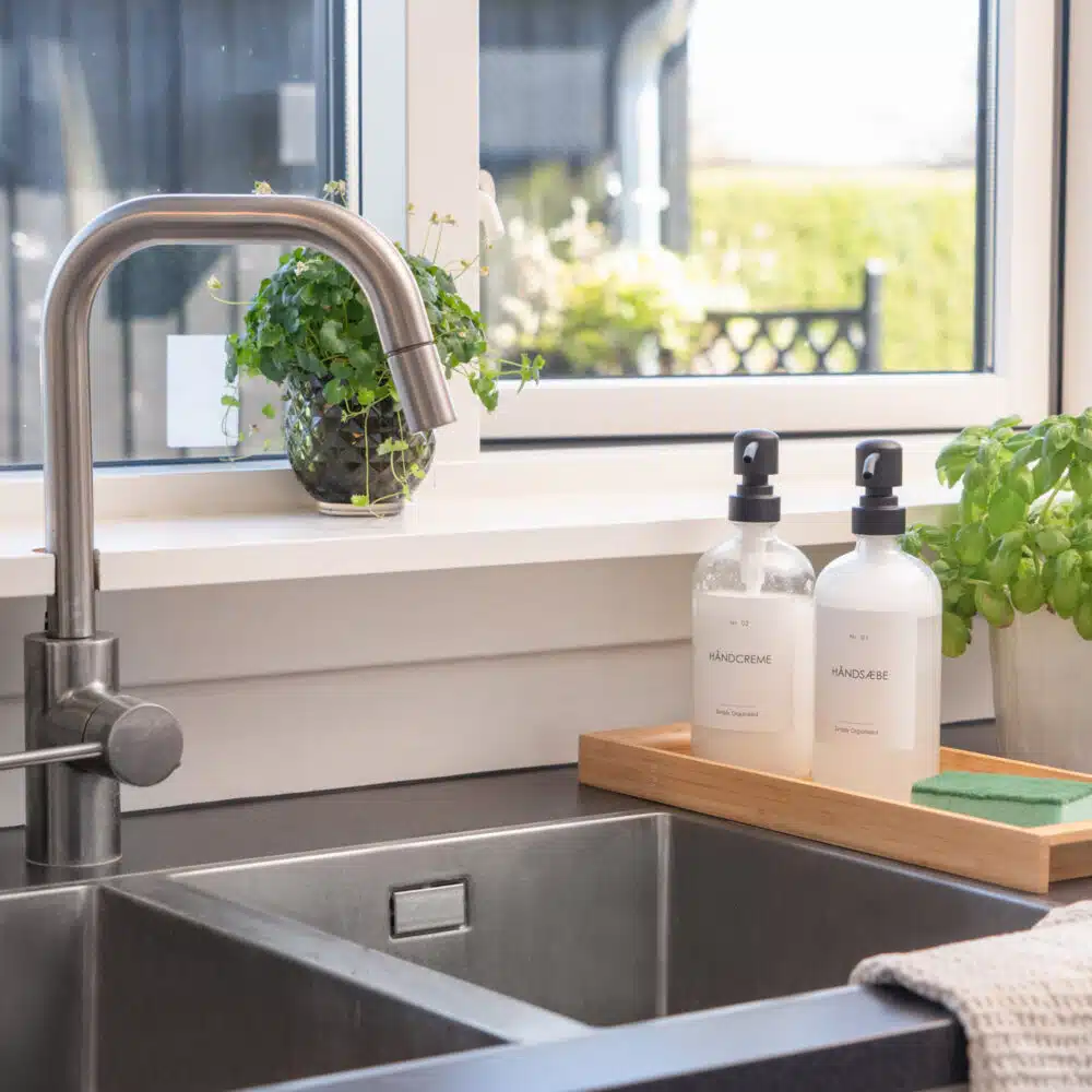 Freja – Sæbedispenser i glas, 450 ml (4 pumpevarianter)