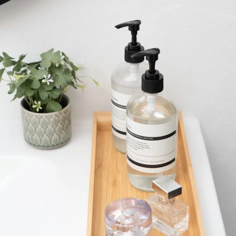 Freja – Sæbedispenser i glas, 450 ml (4 pumpevarianter)