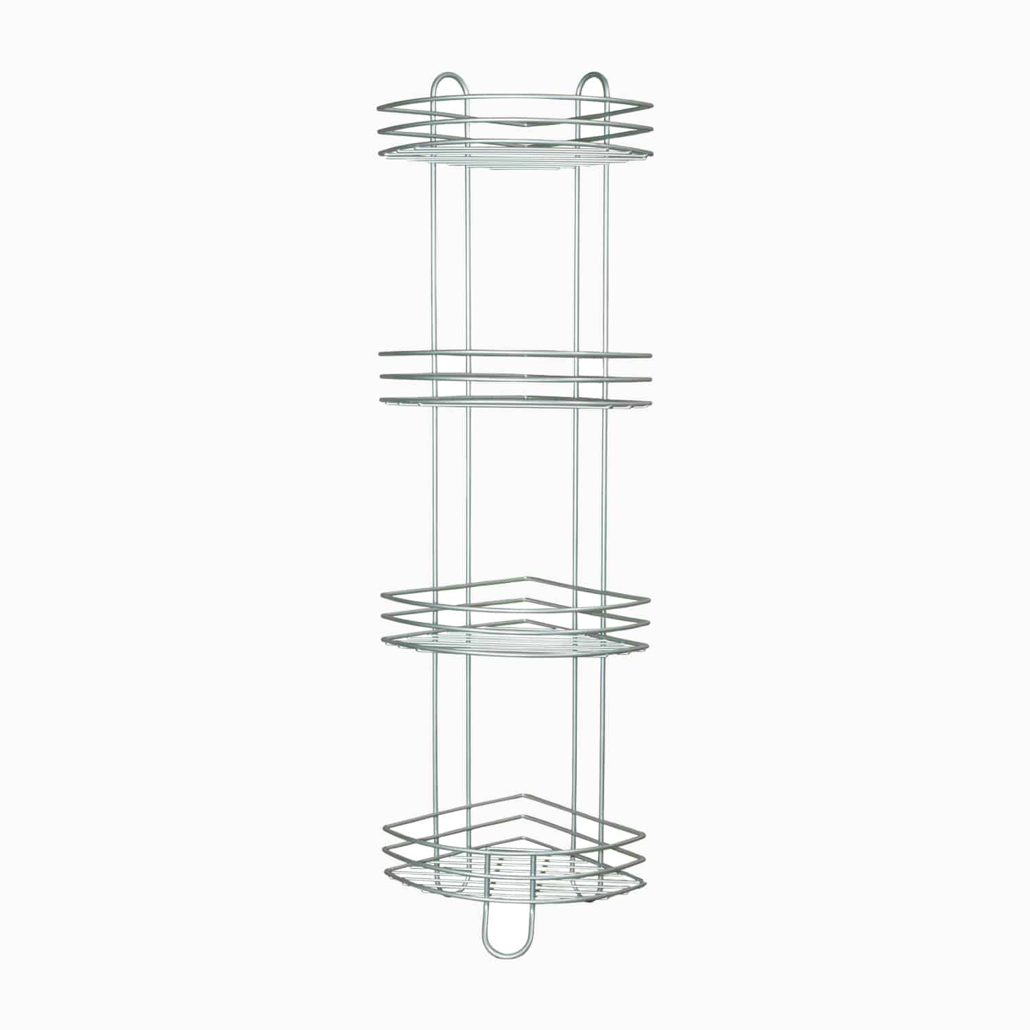 Hjørne brusehylde – Grå – 30cm x 22cm x 95cm – Mathilde