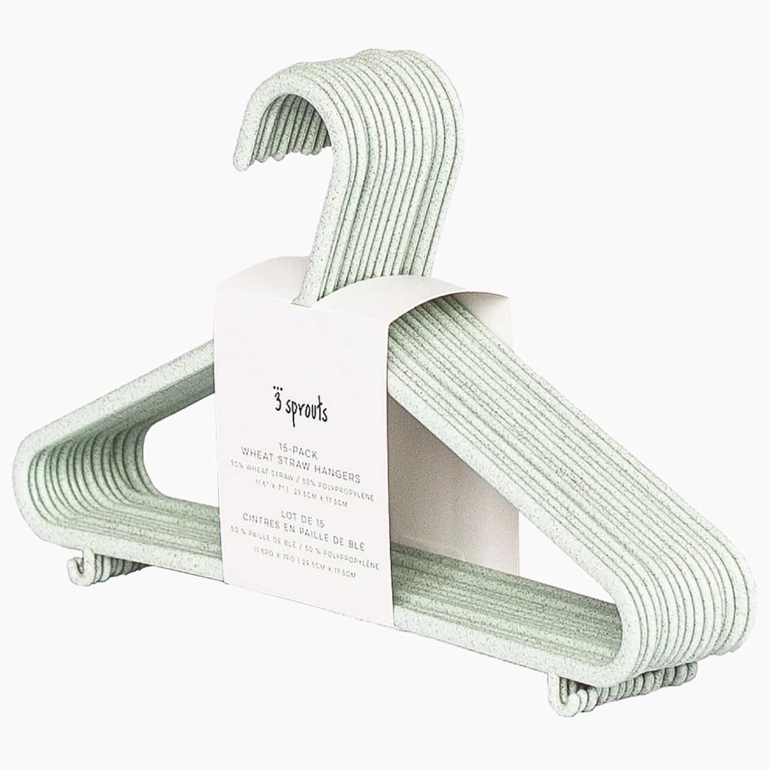 Børnebøjler (15 stk.) – Grøn – 29,5cm x 1cm x 20,5cm – Gunilla