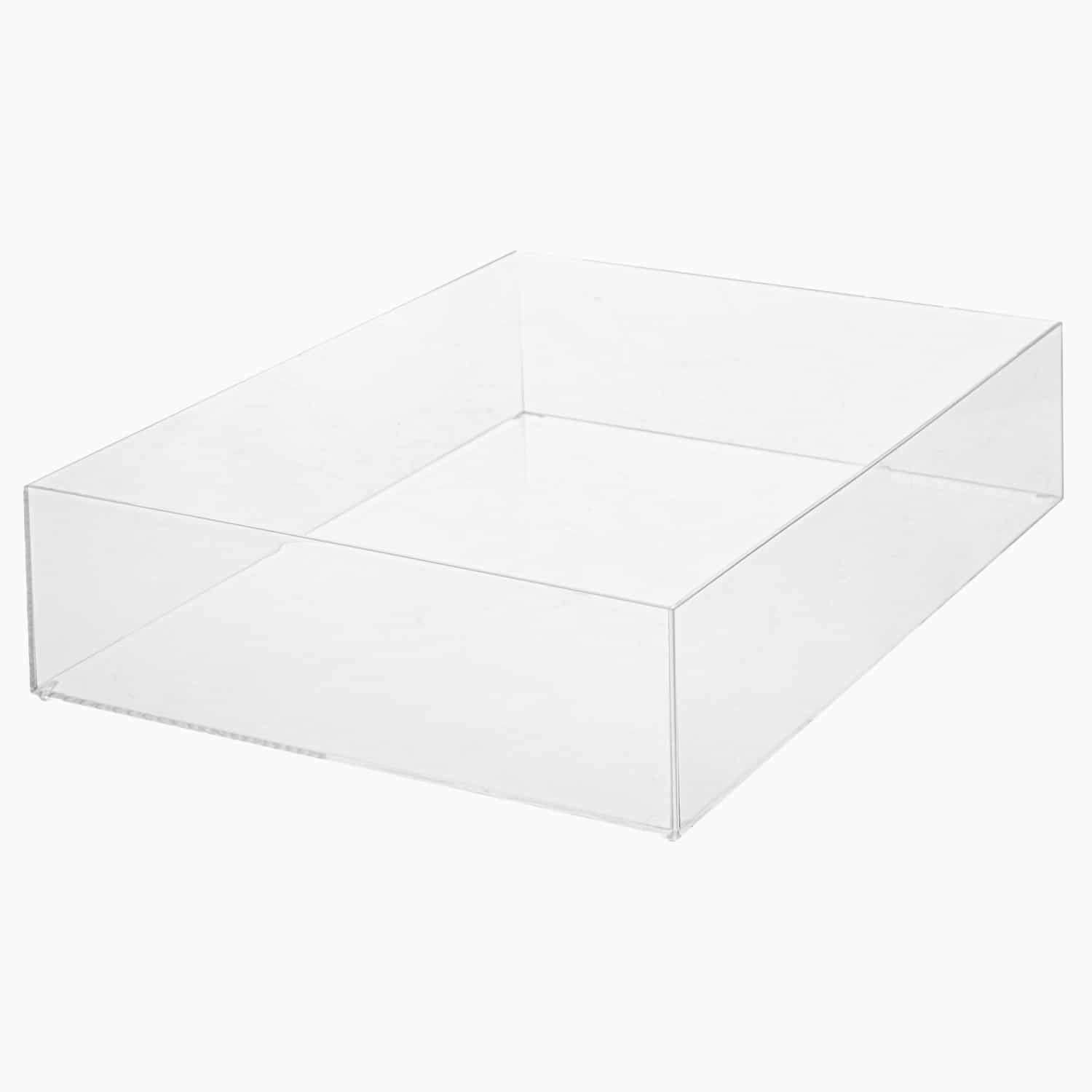 Store skuffekasser – Transparent – 25,6cm x 38,5cm x 8,5cm – Ronja