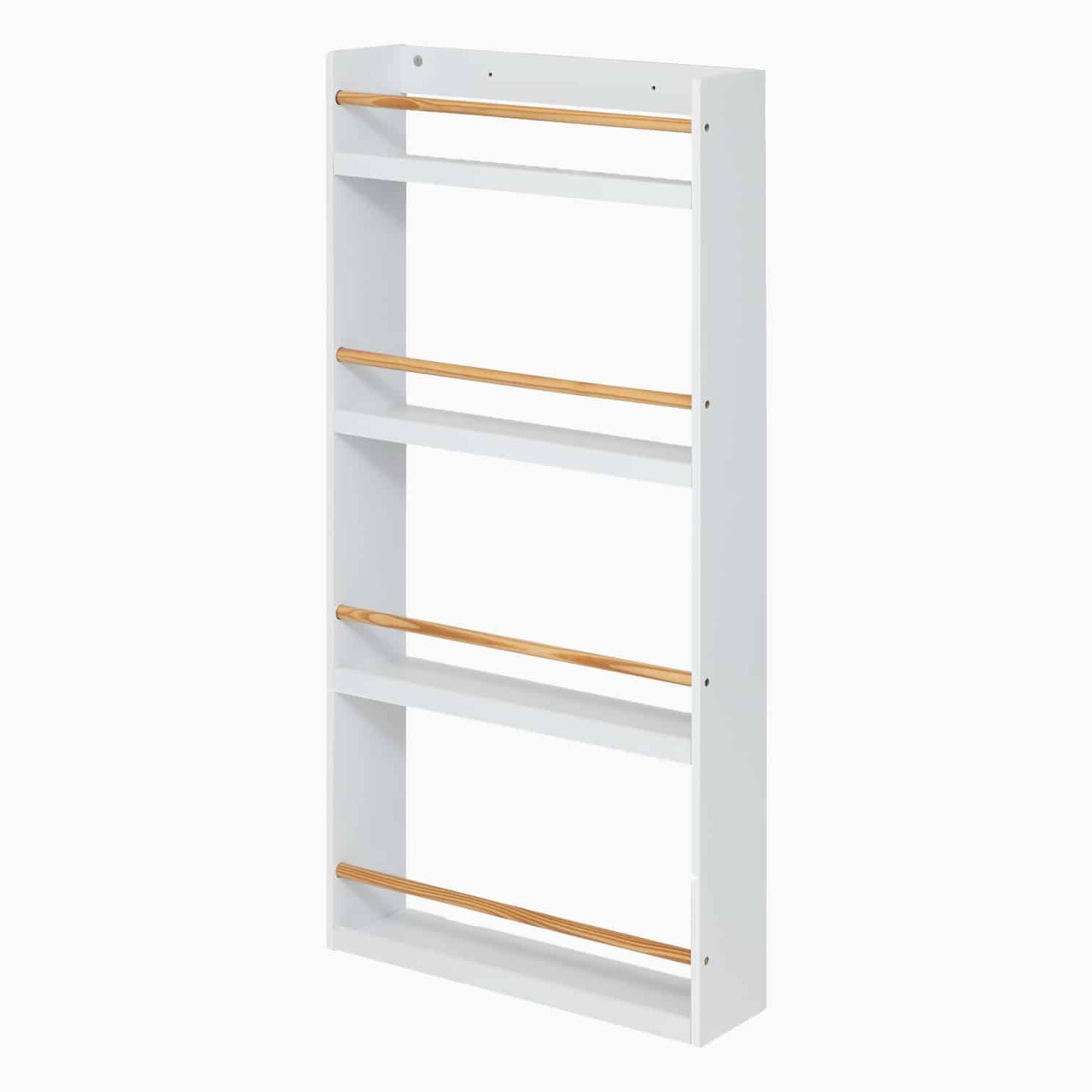 Bogreol til væggen – Hvid – 55cm x 15cm x 112cm – My