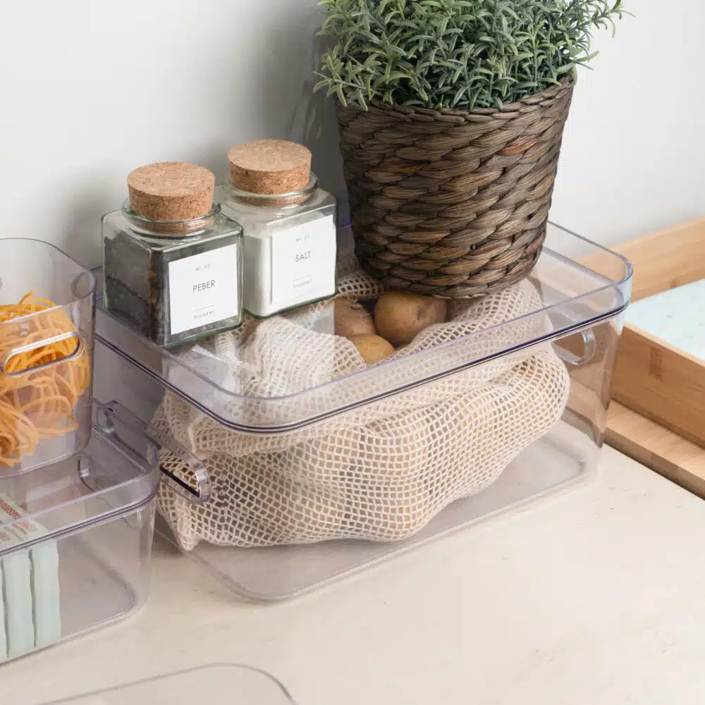 Cajsa – Transparent plastkasse (8 størrelser)