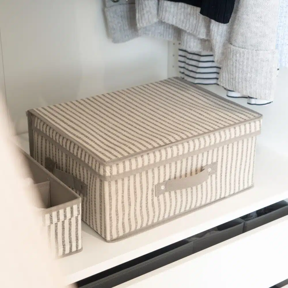 Ulrikke – Stofkasse med låg (3 størrelser)