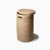 Claudia - Håndflettet kurv af bambus, 55 eller 85 liter (lys)