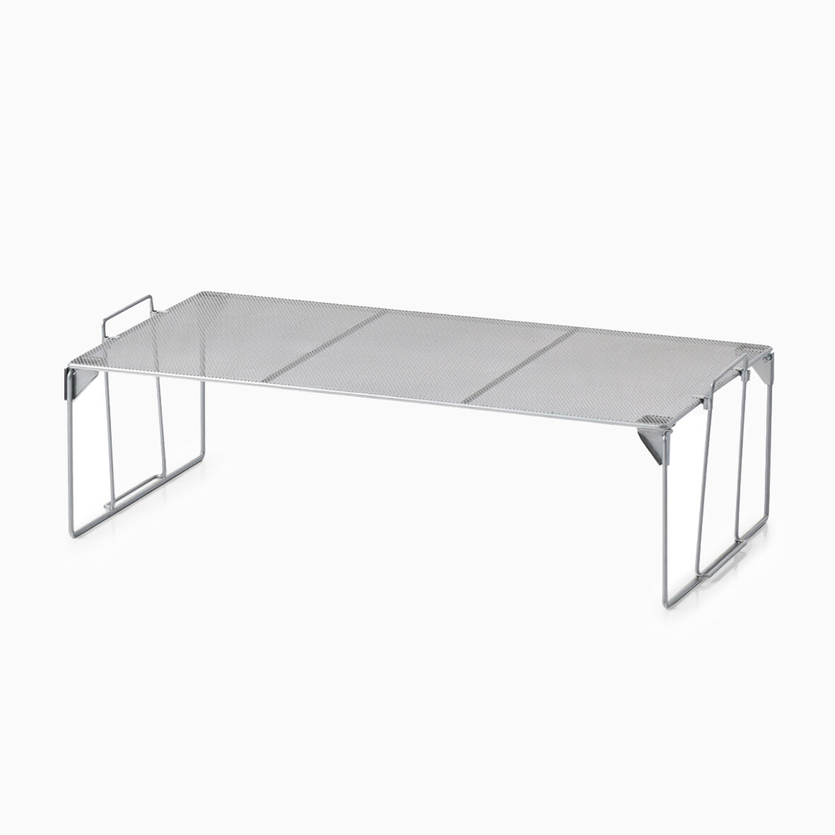 Stabelbar hyldeindsats i metal – Grå – 57cm x 30,5cm x 16,5cm – Jenny