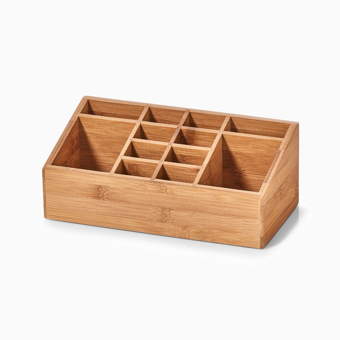 Erika Makeup Organizer Med 12 Rum I Naturtræ Zeller Natur