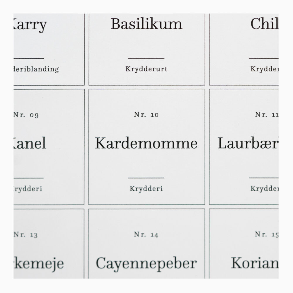 Rosa – Kvadratiske krydderilabels, 80 stk. (2 varianter)