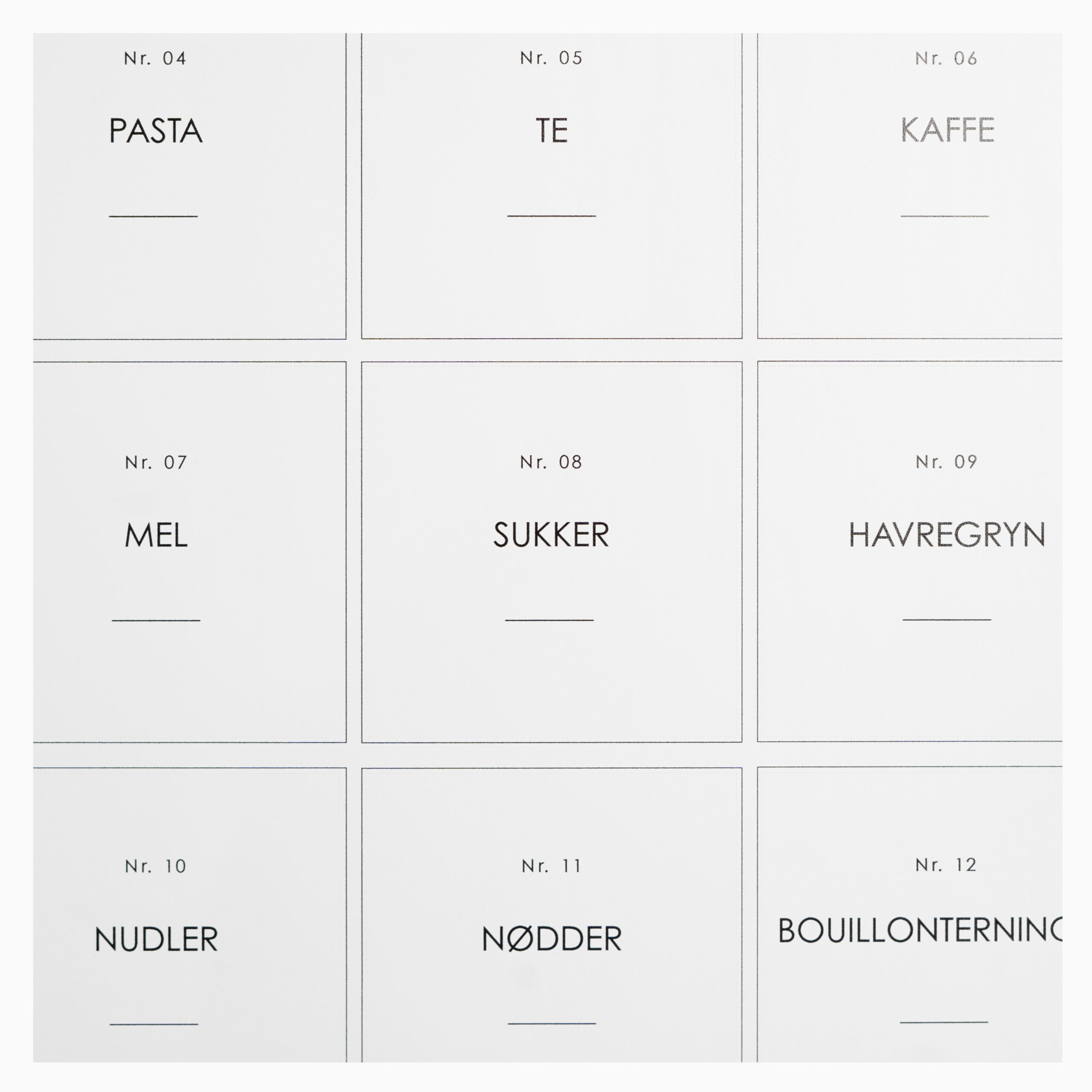 Basisarket, 12 stk. (2 varianter) – Hvid – 6cm x 0,1cm x 6cm – Rosa