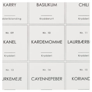 Rosalia - Kvadratiske krydderilabels, 80 stk. (2 varianter)