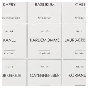 Rosalia - Kvadratiske krydderilabels, 80 stk. (2 varianter)