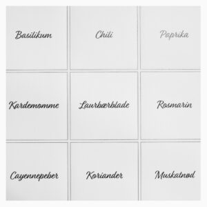 Rosalia - Kvadratiske krydderilabels (80 stk.)