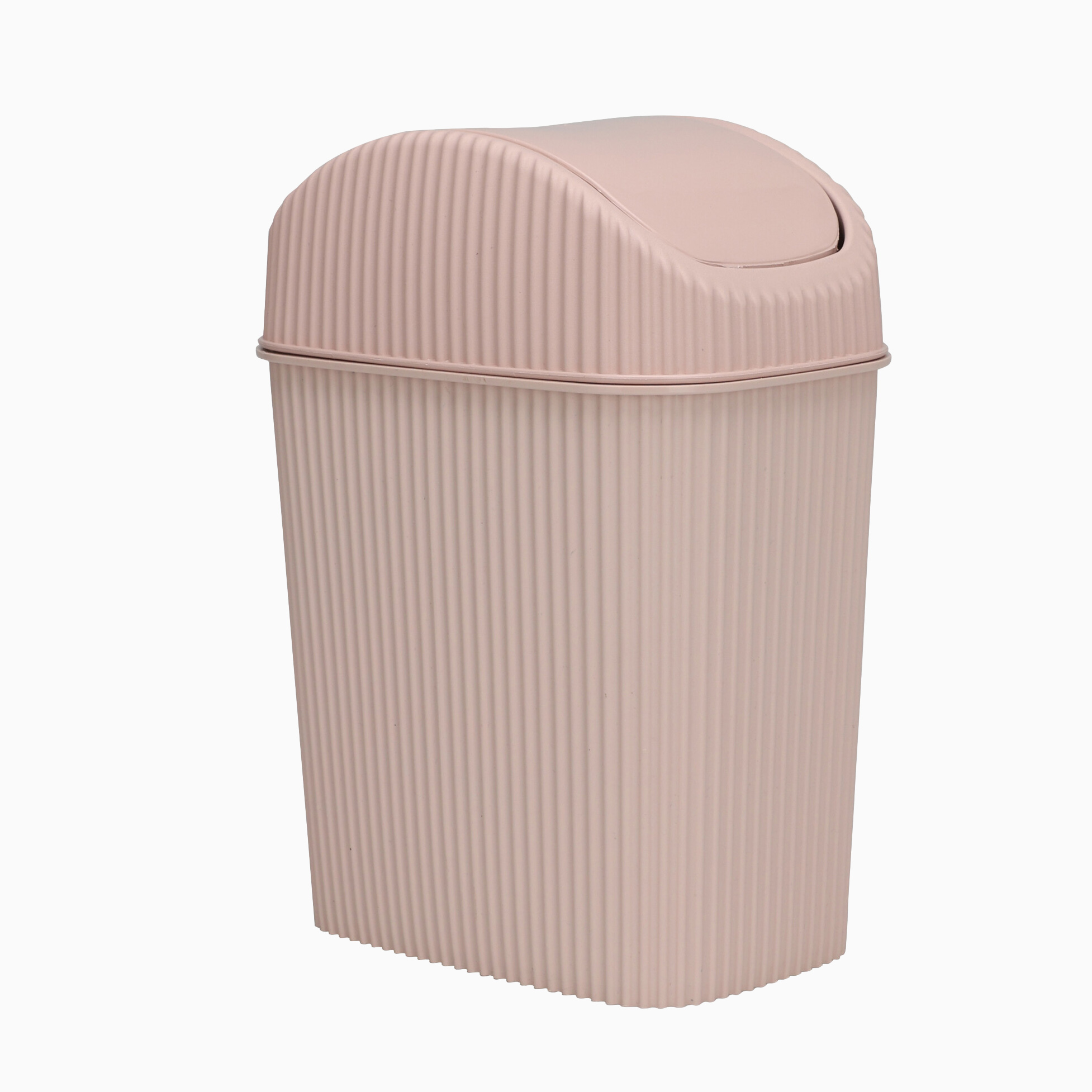 Miniaffaldsspand med vippelåg (2,5 liter) – Rosa – 17,5cm x 11cm x 23cm – Runa