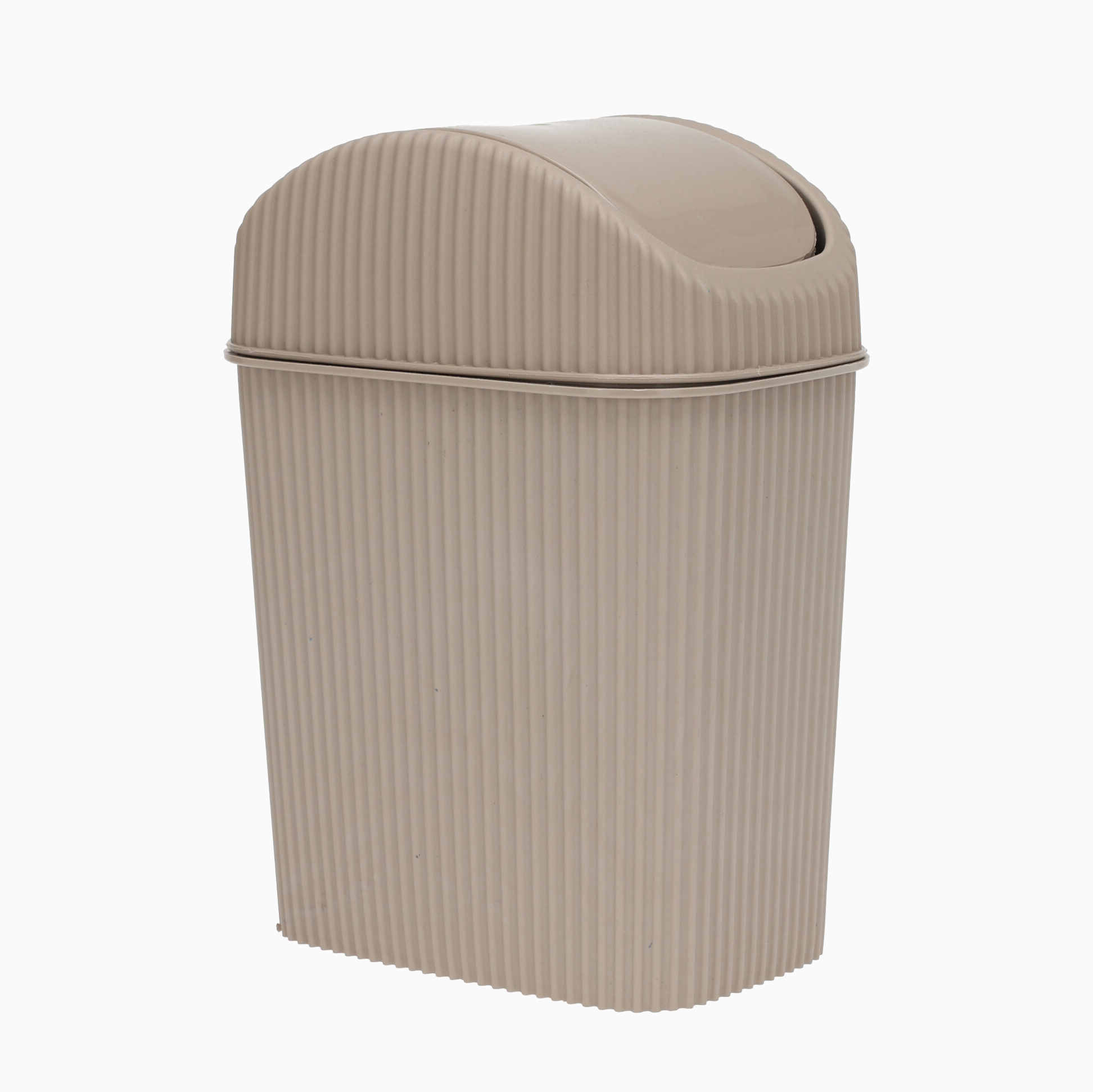 Miniaffaldsspand med vippelåg (2,5 liter) – Beige – 17,5cm x 11cm x 23cm – Runa