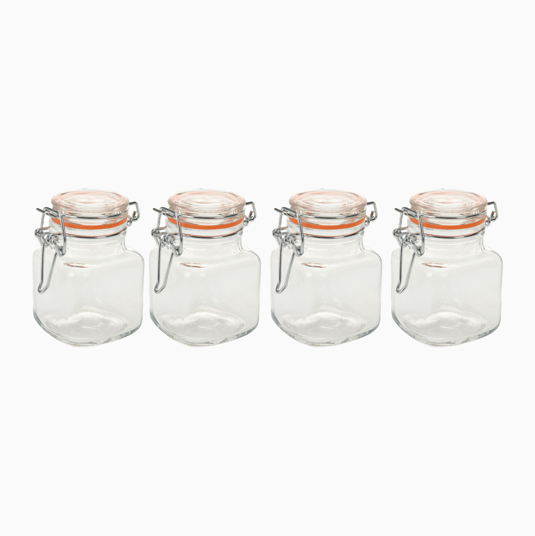 Patentglas til krydderier (4 stk.) – Transparent – 32,2cm x 5,7cm x 8,5cm – Embla