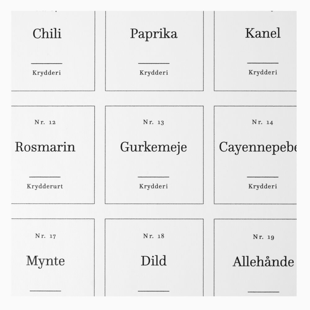 Rosa – Små kvadratiske krydderilabels (80 stk.)