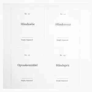 Rosalia - Labels til køkkenet, 4 stk. (2 varianter)