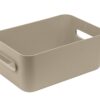 Cajsa – Beige plastikkasse (2 størrelser)